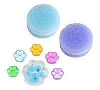 SSKHE - Set de 8 Taba Squishy - 2 galletas Sandwich + 6 pequeñas patas de gato mini fosforescentes | Juguetes antiestrés compresibles para aliviar el estrés