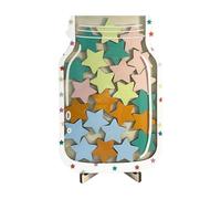 SSKHE Tarro de premio con Star Tokens, cartas de recompensas originales para el comportamiento infantil, tarro de incentivos motivacionales