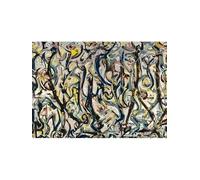 SSLDP LFHLI Jackson Pollock Minimalismo Póster Abstracto Retro Arte De Pared Jackson Pollock Lienzo Pintura Y Grabados Nórdico Decoración del Hogar Cuadro 50x70cmx1 Sin Marco