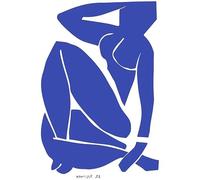 SSLDP LFHLI Póster abstracto francés de Henri Matisse Arte mural azul vintage Pintura y grabados de lienzo de Henri Matisse Cuadro de decoración del hogar 50x70cm Sin marco