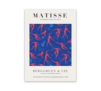SSLDP LFHLI Póster abstracto francés de Henri Matisse Arte mural azul vintage Pintura y grabados de lienzo de Henri Matisse Cuadro de decoración del hogar 50x70cm Sin marco