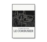 SSLDP LFHLI Póster clásico de Le Corbusier Arte Mural Moderno de Mediados de Siglo Pintura y Grabados de Lienzo de Le Corbusier Cuadro de decoración nórdica del hogar 40x60cm Sin Marco