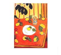 SSLDP LFHLI Póster de Henri Matisse《Filodendro Negro y Limones》Arte de Pared e Impresiones Henri Matisse Pintura en Lienzo Cuadro de decoración del hogar 50x70cmx1 Sin Marco