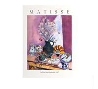 SSLDP LFHLI Póster de Henri Matisse Jarrón retro Naturaleza muerta Arte mural e impresiones Pintura moderna de lienzo de Henri Matisse Decoración del hogar Imagen de pared 50x70cmx1 Sin marco