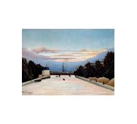 SSLDP LFHLI Póster de Henri Rousseau Pintura arquitectónica de Lienzo paisajístico Arte Mural e Impresiones de Henri Rousseau Imágenes de decoración del hogar 50x70cmx1 Sin Marco