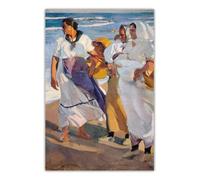SSLDP LFHLI Póster de Joaquín Sorolla《Pescadoras de Valencia》Arte de Pared Pintura en Lienzo de Joaquín Sorolla e Impresiones para decoración del hogar Cuadro 40x60cm Sin Marco