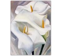 SSLDP LFHLI Póster de lirios de cala de Georgia O'Keeffe Arte mural de flores Georgia O'Keeffe Pintura e impresiones de lienzo Fotos de decoración moderna del hogar 50x70cm Sin marco