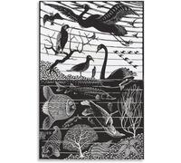 SSLDP LFHLI Póster de M.C. Escher Surrealismo Geométrico Abstracto Arte de Pared M.C. Escher Pintura y Grabados Decoración del Hogar Moderna Cuadro 40x60cm Sin Marco