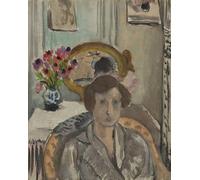 SSLDP LFHLI Póster Retro de Henri Matisse《Mujer con anémonas》Arte de Pared e Impresiones Henri Matisse Pintura en Lienzo Cuadro de decoración Moderna del hogar 50x70cm Sin Marco