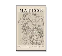 SSLDP LFHLI Pósters sencillos de Henri Matisse Arte mural beige vintage Pintura e impresiones de lienzo de Henri Matisse Cuadro de decoración nórdica del hogar 50x70cm Sin marco
