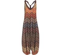 SSLLH Mono de verano para mujer, estilo bohemio, largo, estampado, holgado, para niña, mono de verano, amarillo, S