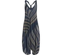 SSLLH Mono de verano para mujer, estilo bohemio, largo, estampado, holgado, para niña, mono de verano,gris, XL