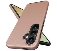 SSLOTSCASE Funda para Samsung Galaxy S24 FE, compatible con carga inalámbrica, delgada, ligera, duradera, resistente, mate, funda protectora para Galaxy S24 FE 2024, oro rosa