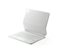 SSLQYLEE Smart Magic Keyboard for iPad Air 4 10.9 inch Case Keyboard Cover (color: blanco, tamaño: Pro 12.9)