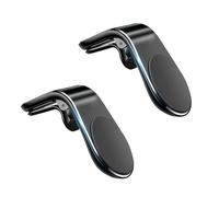 Ssmmam 2 soportes magnéticos universales negros para rejilla de ventilación de coche, soporte magnético para GPS Suporte Celular, soporte de teléfono con clip de ventilación, soporte para teléfono