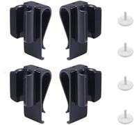 Ssmmam 4 organizadores de palos de golf, clip de plástico para putter y soporte de abrazadera de bolsa para bolsas de golf, accesorio seguro para un fácil acceso y almacenamiento (negro)