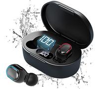 Ssmnr Auriculares Inalámbricos, Auriculares Bluetooth HiFi Estéreo, Cascos inalambricos Bluetooth IPX7 Impermeables, Auriculares con Cancelación de Ruido, USB Carga Rápida Reproducción de 24H, Negro