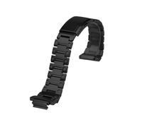 SSNAWBA Compatible con Casio Gold Black Warrior GA-110 GA-110GB/100/120/140 Caja de acero inoxidable sólido Correa GA110 GA120 Correa de reloj de metal(Black strap)