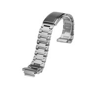 SSNAWBA Compatible con Casio Gold Black Warrior GA-110 GA-110GB/100/120/140 Caja de acero inoxidable sólido Correa GA110 GA120 Correa de reloj de metal(Silver strap)