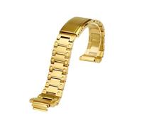 SSNAWBA Compatible con Casio Gold Black Warrior GA-110 GA-110GB/100/120/140 Caja de acero inoxidable sólido Correa GA110 GA120 Correa de reloj de metal(Gold strap)
