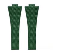 SSNAWBA Compatible con reloj Tissot PRX T137 FKM de 11 mm y 12 mm for hombre y mujer. Correa de caucho fluorado con cierre plegable de liberación rápida.(Green -NoBuckle,12mm)