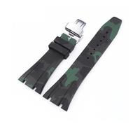 SSNAWBA Correa de caucho de 26 mm compatible con Audemars Piguet Royal Oak 15400 15703 Hebilla de mariposa Camo Hombres Pulsera de repuesto Correa de reloj compatible con AP(3 butterfly)