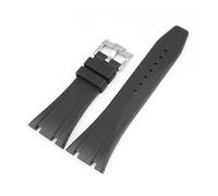 SSNAWBA Correa de caucho de 26 mm compatible con Audemars Piguet Royal Oak 15400 15703 Hebilla de mariposa Camo Hombres Pulsera de repuesto Correa de reloj compatible con AP(Noir)
