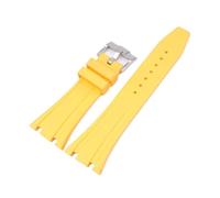 SSNAWBA Correa de caucho de 26 mm compatible con Audemars Piguet Royal Oak 15400 15703 Hebilla de mariposa Camo Hombres Pulsera de repuesto Correa de reloj compatible con AP(Yellow)