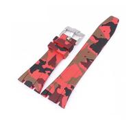 SSNAWBA Correa de caucho de 26 mm compatible con Audemars Piguet Royal Oak 15400 15703 Hebilla de mariposa Camo Hombres Pulsera de repuesto Correa de reloj compatible con AP(10)