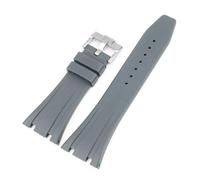 SSNAWBA Correa de caucho de 26 mm compatible con Audemars Piguet Royal Oak 15400 15703 Hebilla de mariposa Camo Hombres Pulsera de repuesto Correa de reloj compatible con AP(Grey)