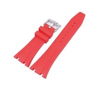 SSNAWBA Correa de caucho de 26 mm compatible con Audemars Piguet Royal Oak 15400 15703 Hebilla de mariposa Camo Hombres Pulsera de repuesto Correa de reloj compatible con AP(Red)