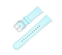 SSNAWBA Correa de cuero compatible con Omega X Swatch MoonSwatch de 20 mm, hebilla de mariposa de acero inoxidable, serie Planet, correa de reloj for hombres y mujeres(Light blue silver)