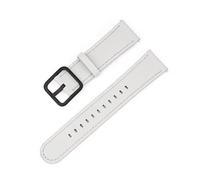 SSNAWBA Correa de cuero compatible con Omega X Swatch MoonSwatch de 20 mm, hebilla de mariposa de acero inoxidable, serie Planet, correa de reloj for hombres y mujeres(Grey black)