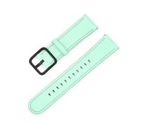 SSNAWBA Correa de cuero compatible con Omega X Swatch MoonSwatch de 20 mm, hebilla de mariposa de acero inoxidable, serie Planet, correa de reloj for hombres y mujeres(Light green black)