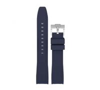 SSNAWBA Correa de goma de extremo curvado for hombre y mujer, correa de silicona Universal for reloj de 18/19/20/21/22mm, correa de pulsera de repuesto deportiva suave e impermeable(Royal blue,18mm)