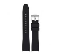SSNAWBA Correa de goma de extremo curvado for hombre y mujer, correa de silicona Universal for reloj de 18/19/20/21/22mm, correa de pulsera de repuesto deportiva suave e impermeable(Noir,18mm)
