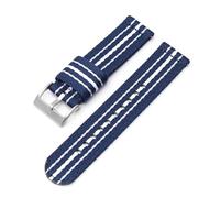 SSNAWBA Correa de nailon compatible con Blancpain X Swatch marca compartida Hebilla de acero inoxidable 20 mm 22 mm Liberación rápida Rayas Hombres Mujeres Reemplazo de la correa del reloj(Blue grey w