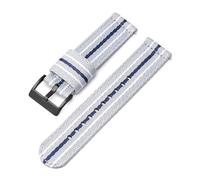 SSNAWBA Correa de nailon compatible con Blancpain X Swatch marca compartida Hebilla de acero inoxidable 20 mm 22 mm Liberación rápida Rayas Hombres Mujeres Reemplazo de la correa del reloj(Grey white