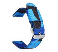 SSNAWBA Correa de nailon de camuflaje for hombre, correa de nailon de liberación rápida de 18/20/22/24mm, correa de reloj deportiva de lona de repuesto, accesorios(Blue camo 01,18mm)