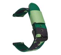 SSNAWBA Correa de nailon de camuflaje for hombre, correa de nailon de liberación rápida de 18/20/22/24mm, correa de reloj deportiva de lona de repuesto, accesorios(Green camo 02,22mm)