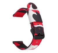 SSNAWBA Correa de nailon de camuflaje for hombre, correa de nailon de liberación rápida de 18/20/22/24mm, correa de reloj deportiva de lona de repuesto, accesorios(Red camo 02,22mm)