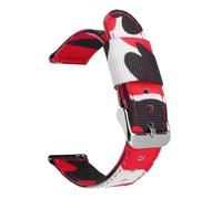 SSNAWBA Correa de nailon de camuflaje for hombre, correa de nailon de liberación rápida de 18/20/22/24mm, correa de reloj deportiva de lona de repuesto, accesorios(Red camo 01,18mm)
