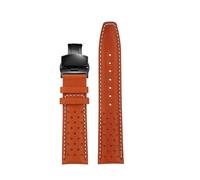 SSNAWBA Correa de reloj universal retro de piel de vaca compatible con Citizen FF Series Pilot CA4500-16X/12E CA4505-80L CA4558 CA4559, pulsera de 22 mm.(Brown-Black B)