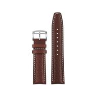 SSNAWBA Correa de reloj universal retro de piel de vaca compatible con Citizen FF Series Pilot CA4500-16X/12E CA4505-80L CA4558 CA4559, pulsera de 22 mm.(Dark Brown-Silver A)