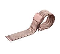 SSNAWBA Correa milanesa 1,0, bucle de malla de 18mm, 20mm, 22mm, 24mm, acero inoxidable pesado, Metal Universal for hombres, reemplazo de pulsera, correa de reloj plateada(Rose gold,18mm)