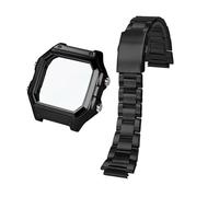 SSNAWBA Kit de conversión de metal AE1200: caja de acero 304 premium, bisel y anillo de sellado de cristal, compatible con el modelo Casio AE-1200WH. Accesorios for relojes DIY.(Black case-band)