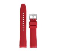 SSNAWBA Nueva correa de caucho curvada compatible con Omega X Swatch Moonswatch Blue Moon de liberación rápida resistente al agua reemplaza la correa de reloj for hombres y mujeres de 20 mm(Red)