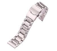 SSNAWBA Pulsera de reloj de acero inoxidable, 18mm, 20mm, 22mm, 24mm, correas de reloj de Metal, correa de eslabones, accesorios de reloj azul, negro y dorado(Color:Silver,Size:20mm)