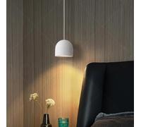 SSNCcNC Blanca, LED Nórdico Mesilla de noche Lámpara colgante Moderno aluminio Minimalismo- Lámparas colgantes Luz cálida 3000K dormitorio Salón Ø10*9cm