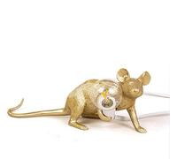 SSNCcNC Creativo Rata Lámpara de mesa Moderno decoración Luz de noche resina personalidad Letras Lámpara de escritorio sala comedor estudio Iluminación de mesa Cuarto E27 * 1,C